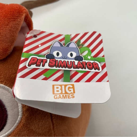 Roblox Big Games Pet Simulator X Reindeer Dog Holiday Christmas Plush With Tag - Picture 7 of 9